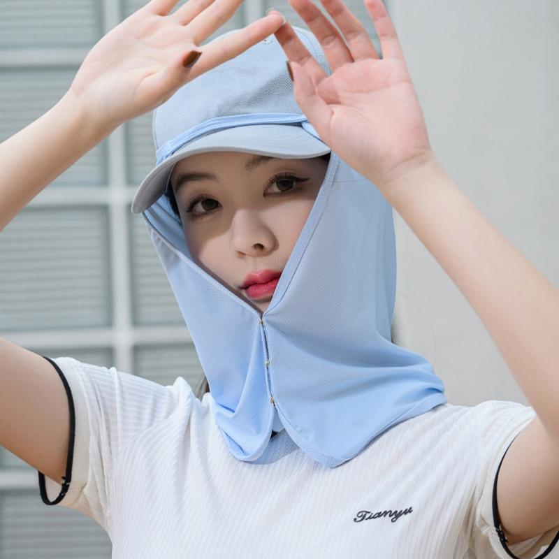 Summer Outdoor Sunshade Hat Curtain, Uv Resistant Sunshade Cloak, Safety Helmet, Baseball Cap, Sunshade Curtain