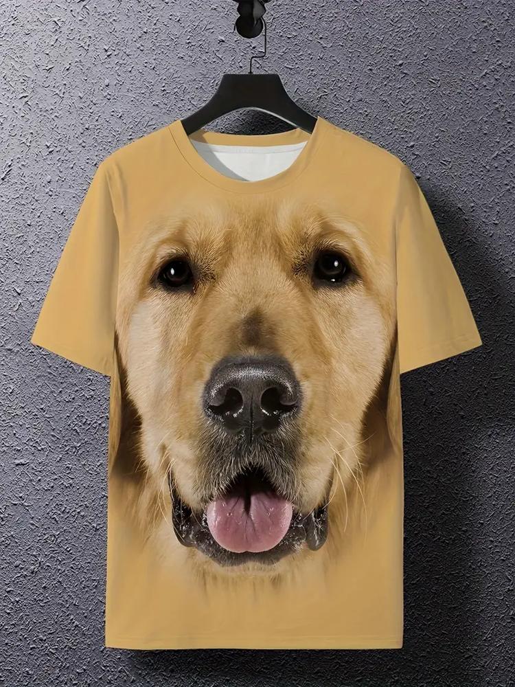 Men's Casual Streetwear T-Shirt Print Polyester Round Neck Short Sleeve Tops