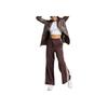 adidas Originals Striped Elastic Waist Wide Leg Loose Casual Pants Women Bottoms Brown II0730