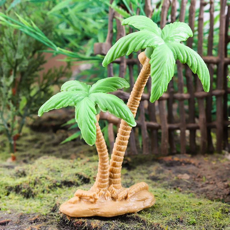 Cognitive Coconut Tree Model: Handmade Desktop Landscaping Ornament