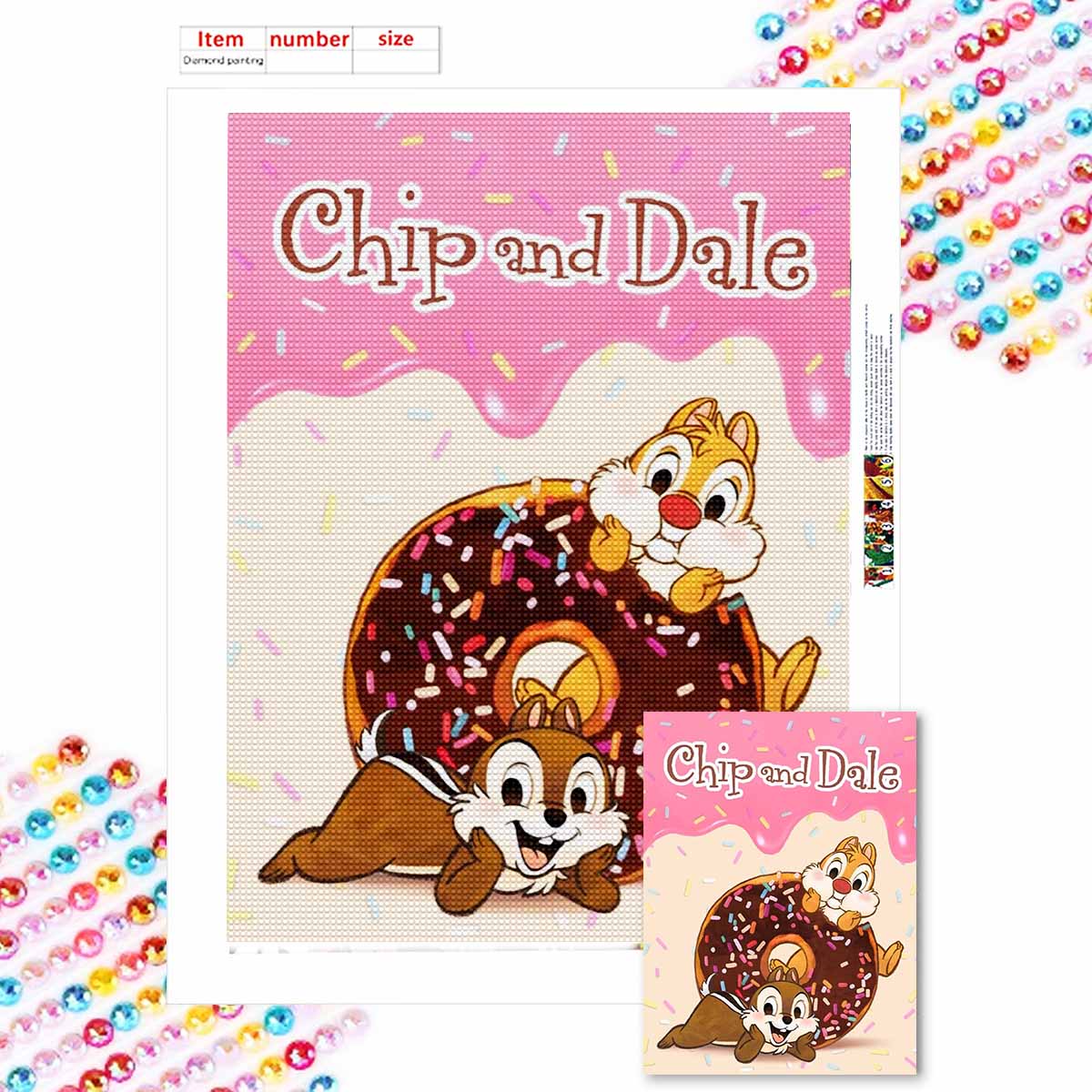 

5D Алмазная живопись своими руками Два милых бельчонка Полная выкладка Стразы Мозаика Вышивка Изделия ручной работы Домашний декор Подарок Round 20x30cm