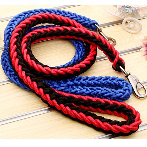 130cm L Superstarkt Grovt Nylon Hundkoppel Dubbelradigt Justerbart Hundhalsband För Medelstora Stora Hundar