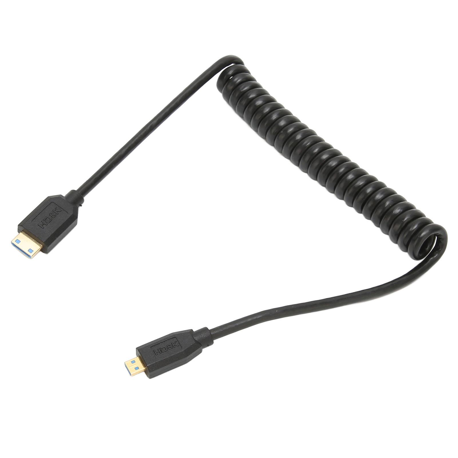 

Micro to Mini HD Multimedia Interface Cable 8K HD HD Multimedia Interface Cord for TV Monitors Projectors
