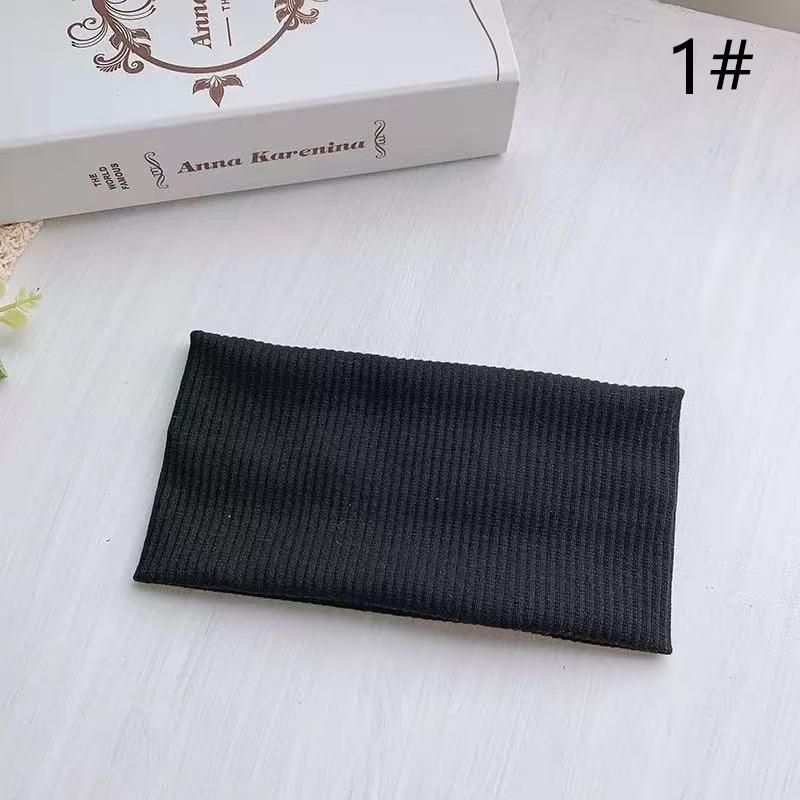 9003 SASAacc European and American Solid Color Knitted Hairband Elastic Sports Headband Hair Accessories Korean Style