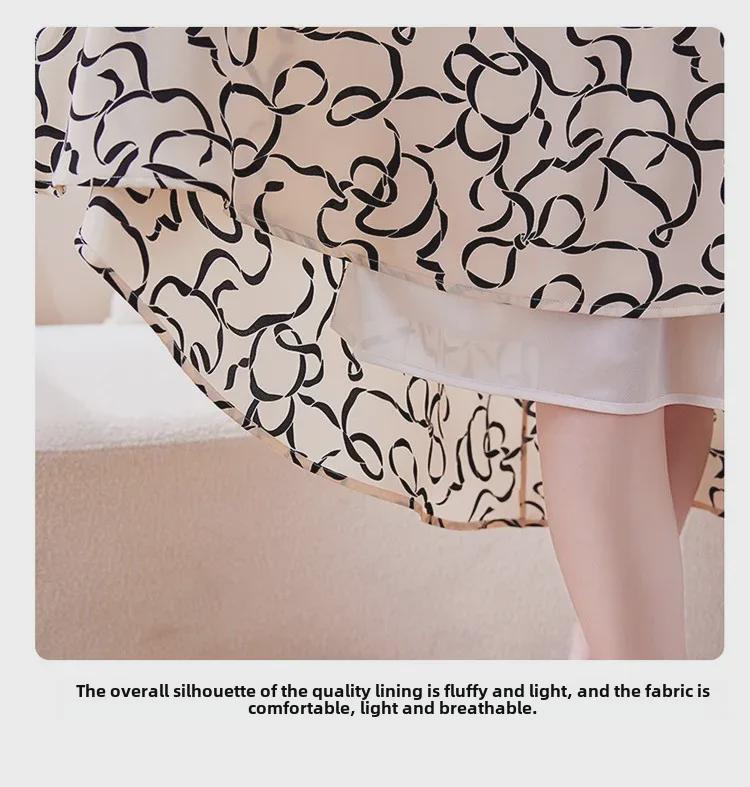 Damska spódnica A-line z szyfonu w kwiaty: Stylowy, Elastyczny Pas, Letnia Moda