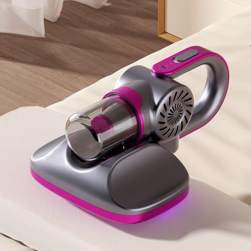 Handheld Wireless Vacuum Cleaner with Mite Removal, Blue Light Sterilization, Large Suction, and Mopping Function for Home and Car Use