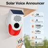 Rilevatore di Allarme Intelligente da Esterno Solare Audio-Luminoso con Sensore di Movimento e Telecomando WiFi 120DB USB PIR Dispositivo di Allarme Infrarossi
