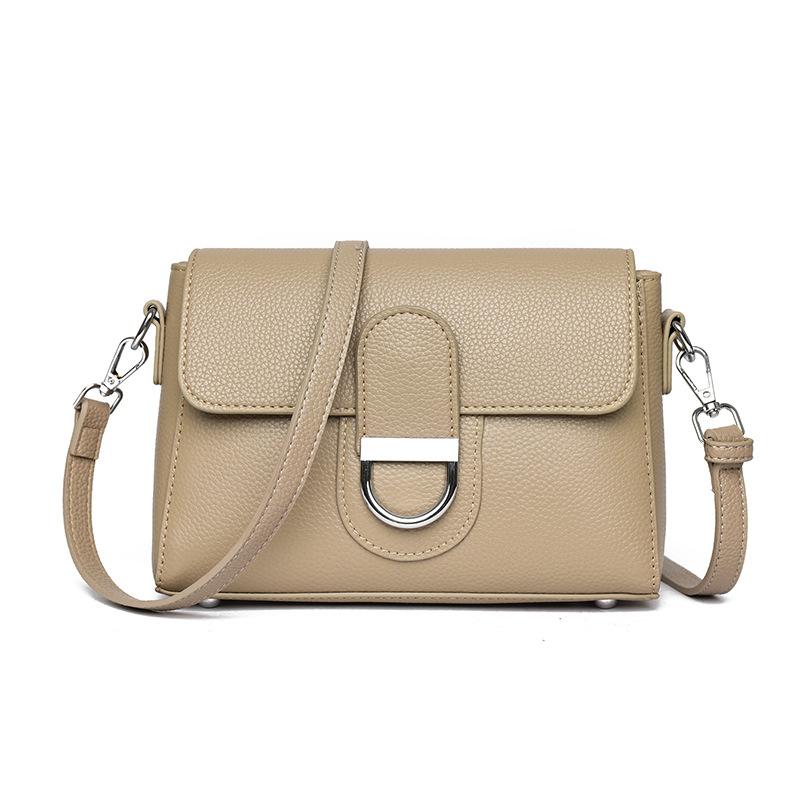 Sac Dame Cuir Véritable Petit Sac Carré Rétro Sac à Bandoulière Mode Sac Bandoulière