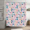 Colorful Triangle Shower Curtain, Bath Decor, Polyester Fabric Perfect for Bathroom Accessories (Model: Q105)