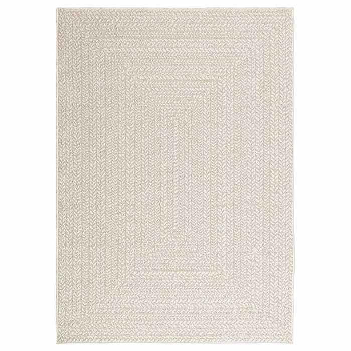 VidaXL ZIZUR Cream Rug 120x170 Cm Jute Look Indoor Outdoor, Outdoor Rug, Floor Mat, Indoor Rug, 4010364