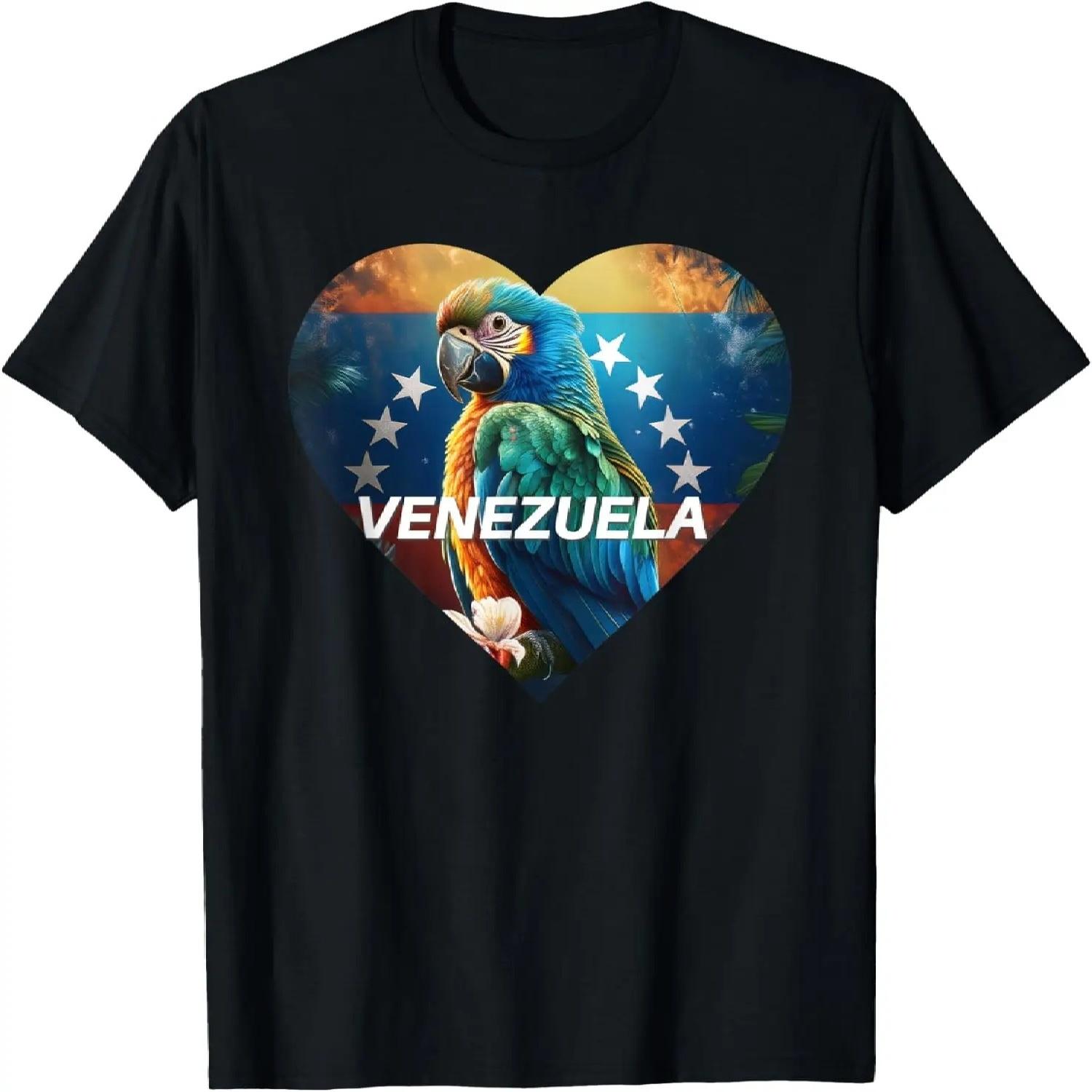 Venezuela Flag - Venezuela Macaw 7 Stars Venezuela Libre T-Shirt XXXXXL чёрный