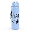 1PC Happy New Year Wine Glass 750ml Color Plastic Sports Water Bottle Leakproof Flip Straw Lid Suitable for Sports Office Home Use
