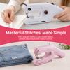 Máquina de Coser Manual de Doble Hilo Recargable por USB Herramienta de Costura Mini Máquina de Coser Costura