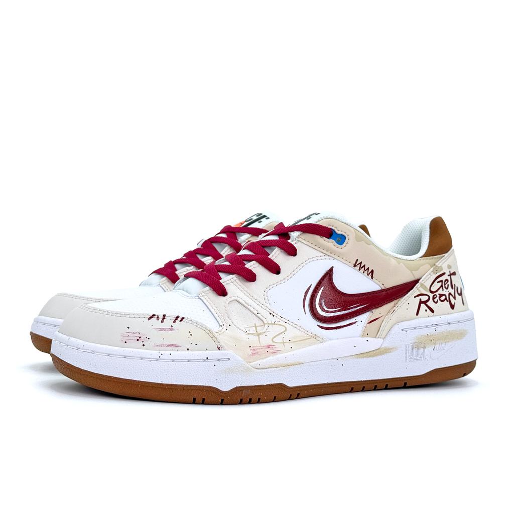 Nike Full Force Luck On Your Side Abrasion Resistant Abrasion Resistant Low top Skateboard Shoes Men's Red Brown HJ3485-121(Tean1745--X)