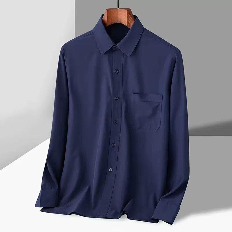 

Мужская летняя рубашка с длинным рукавом из ледяного шелка, свободного кроя, для защиты от солнца 3XL - Suit 155-175 lbs