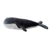 Missmat Whale Plush Hugging Body Pillow, Extra Large Soft Animal Cushion, Washable Side-Sleeping Pillow, Room Decor Gift, Approx. 100cm (Black)