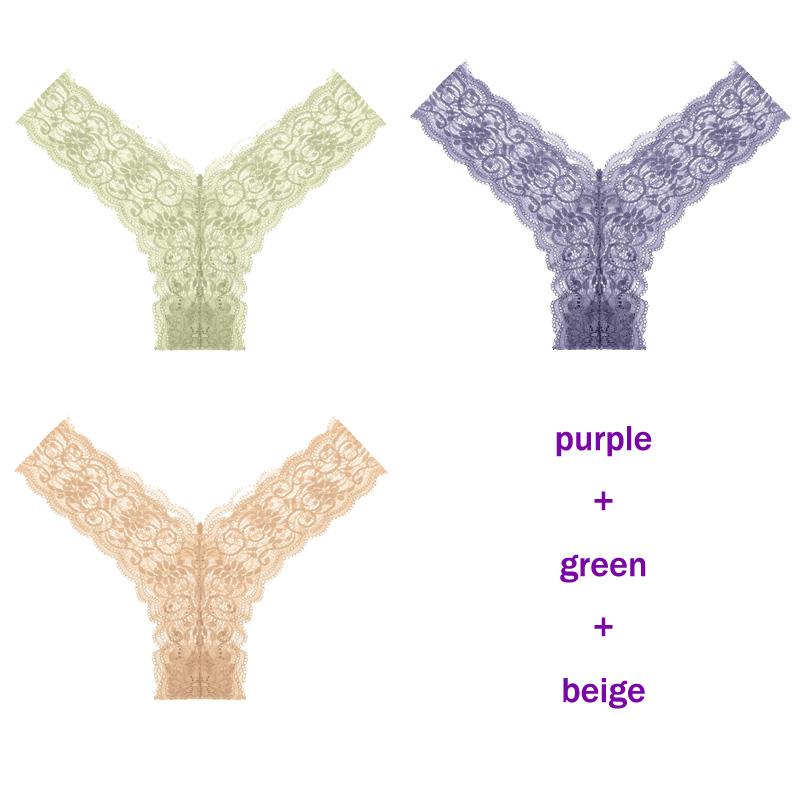 CINOON 3 Teile/los frauen höschen Transparent Low-Taille Unterhose Aushöhlen Tanga Weibliche Nahtlose G-String Sexy Unterwäsche Spitze Dessous panty