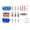 Win.max Langlebiges, Anpassbares Doppelspitzen-Dartpfeil-Set Stahl- und Softtip-Pfeile mit Köcher Benutzerdefinierte Flights & Nylon-Shafts (Metall)