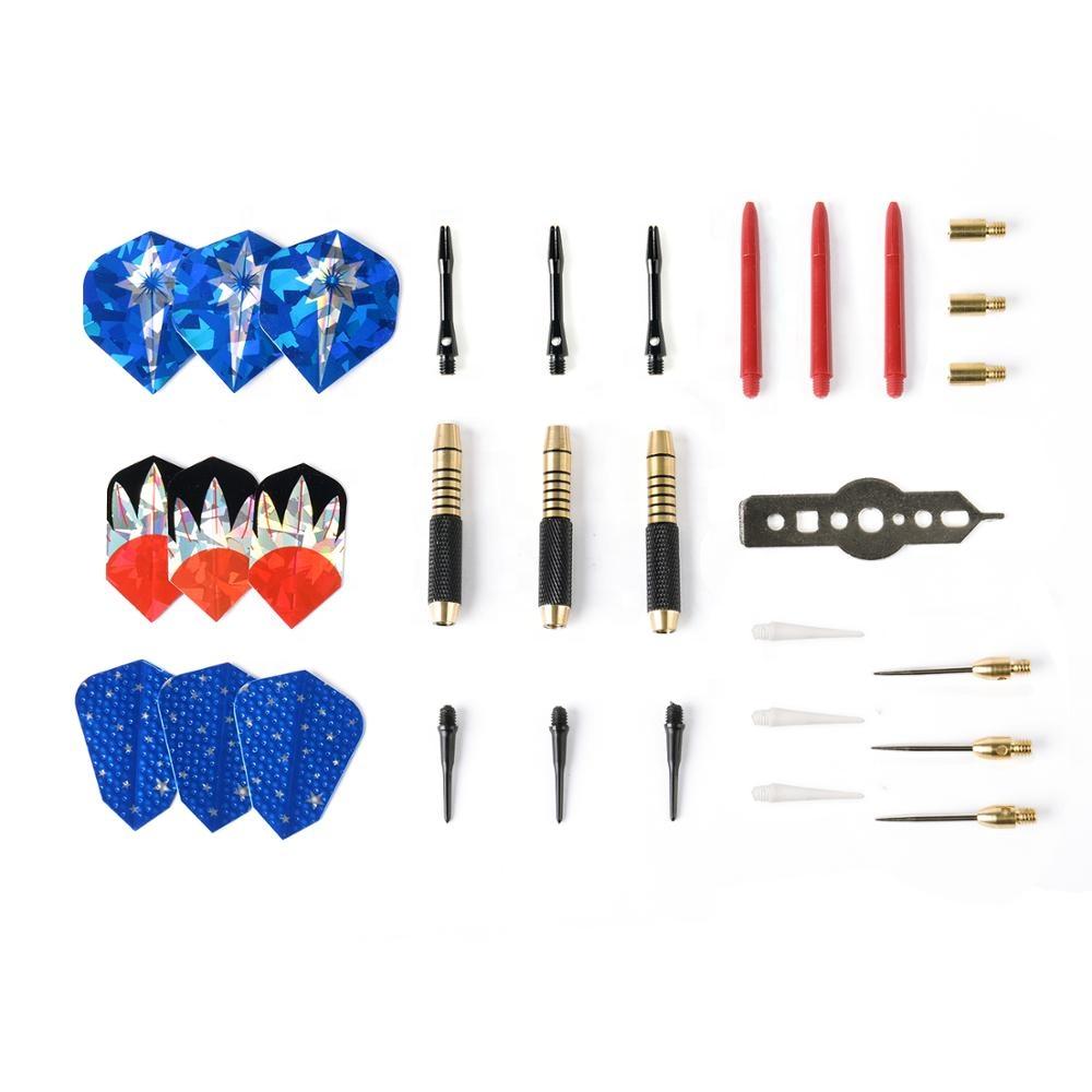 Win.max Langlebiges, Anpassbares Doppelspitzen-Dartpfeil-Set Stahl- und Softtip-Pfeile mit Köcher Benutzerdefinierte Flights & Nylon-Shafts (Metall)