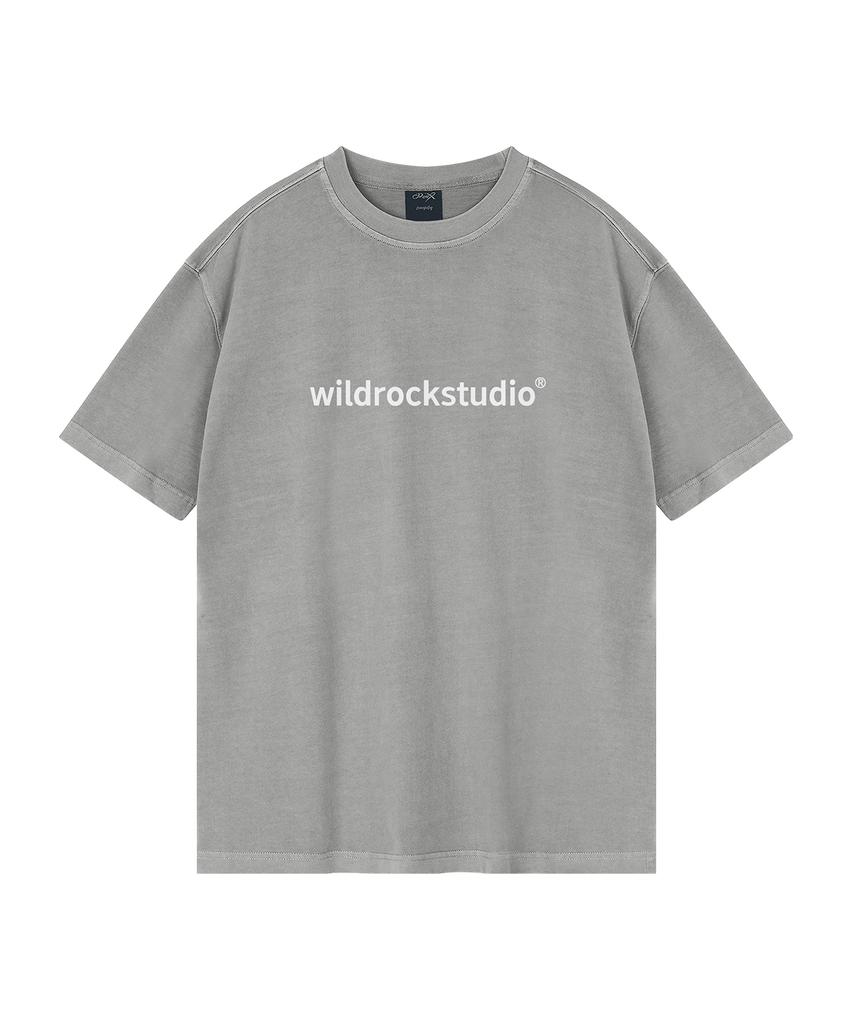 WILDROCK Standard Logo Pigment Oversized Short Sleeve T-Shirt (Cropped) (Type B)