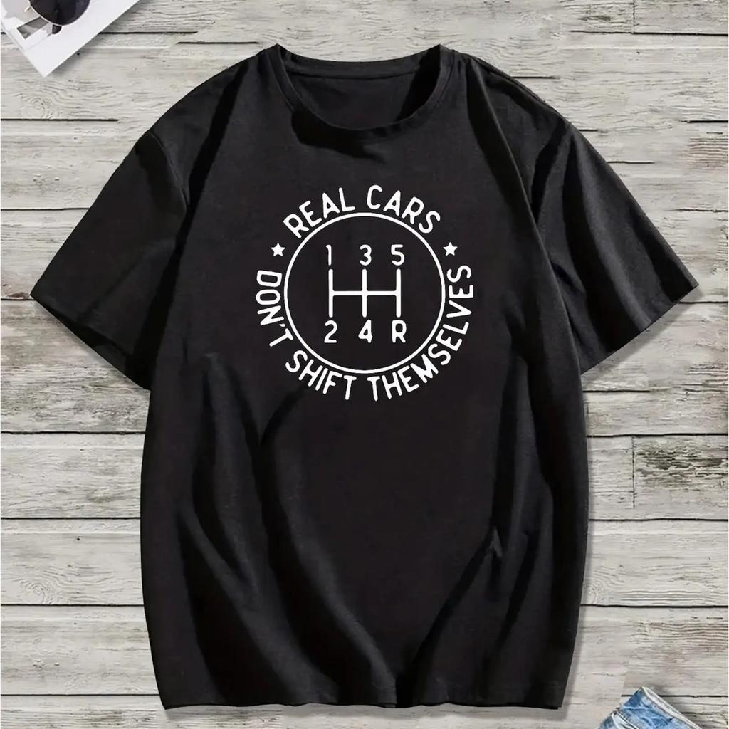 Real Cars Print T Shirt For Unisex Casual Summer Vintage Stretched Stylish Slightly Soft Streetwear Versatile Graphic