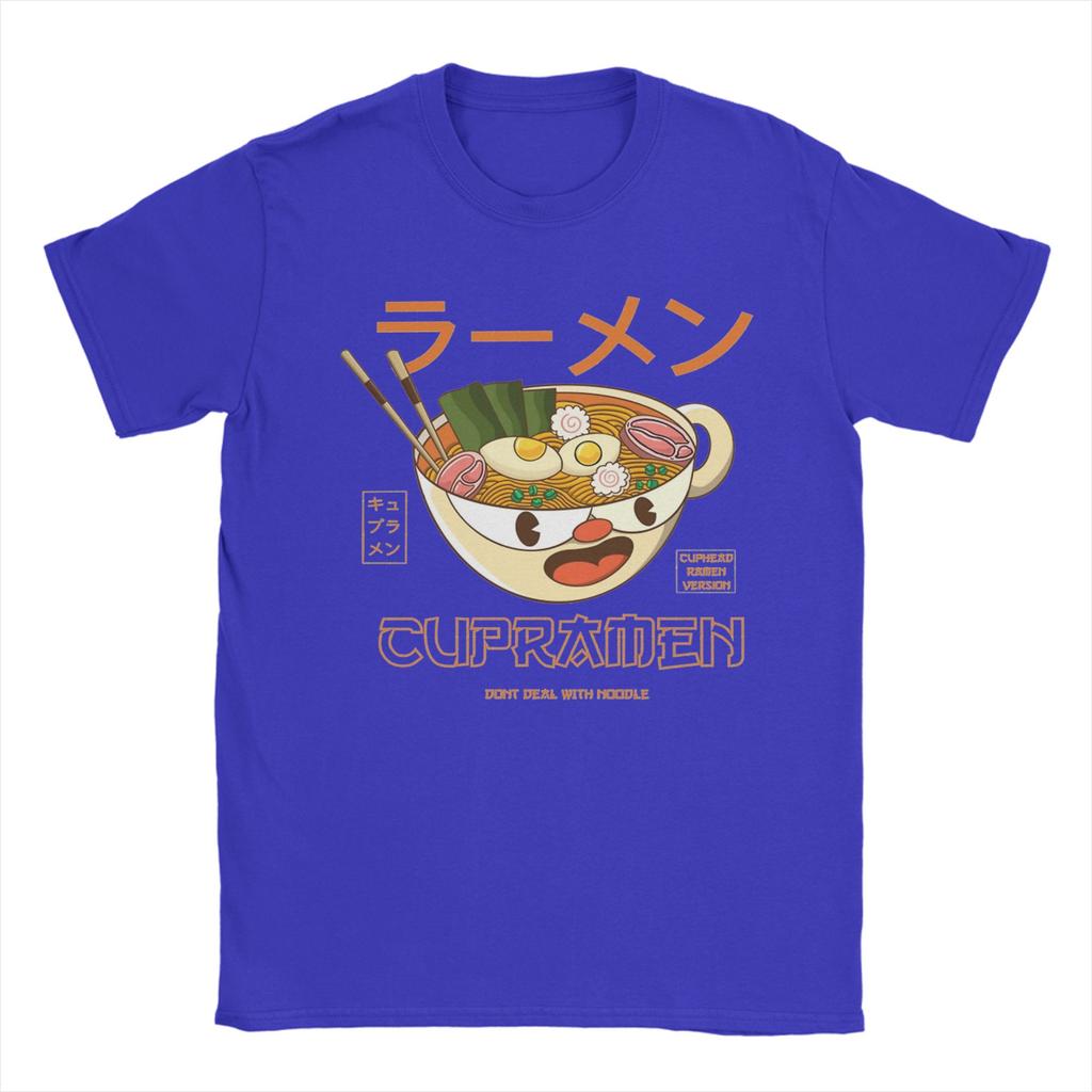 Cupramen Cuphead T-shirt Été Hip Hop T-shirts Homme Coton Col Rond Oversize Manches Courtes Y2K T-shirt Drôle