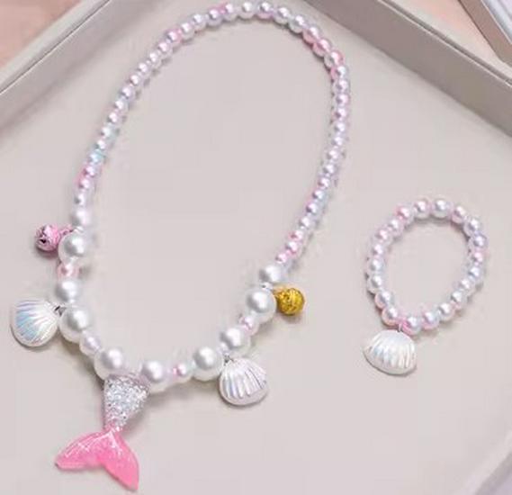Frozen Princess Kids' Necklace & Bracelet Gift Set for Christmas or Birthday