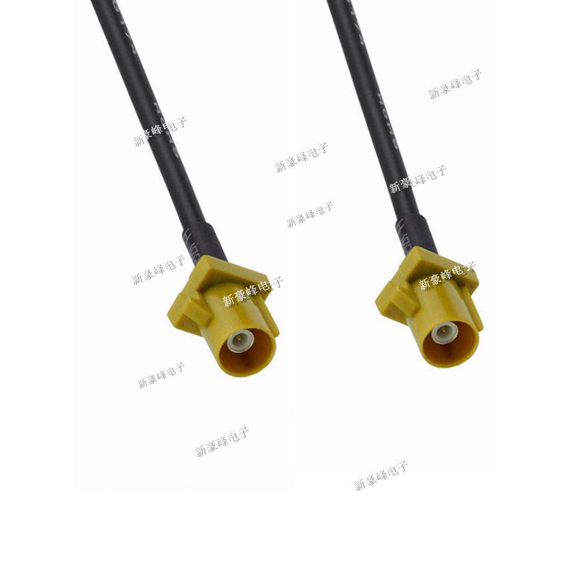 FAKRA Type K Yellow Male to SMB Right Angle GPS Antenna Connector for RG174 Cable
