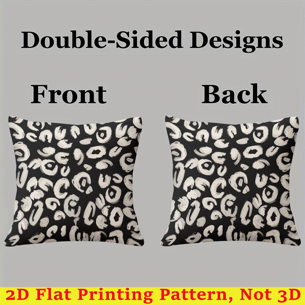 Black White Abstract Dots square Jacquard Pillow Cover for Sofa Office Waist Cushion Cover Home Decorative Pillowcase