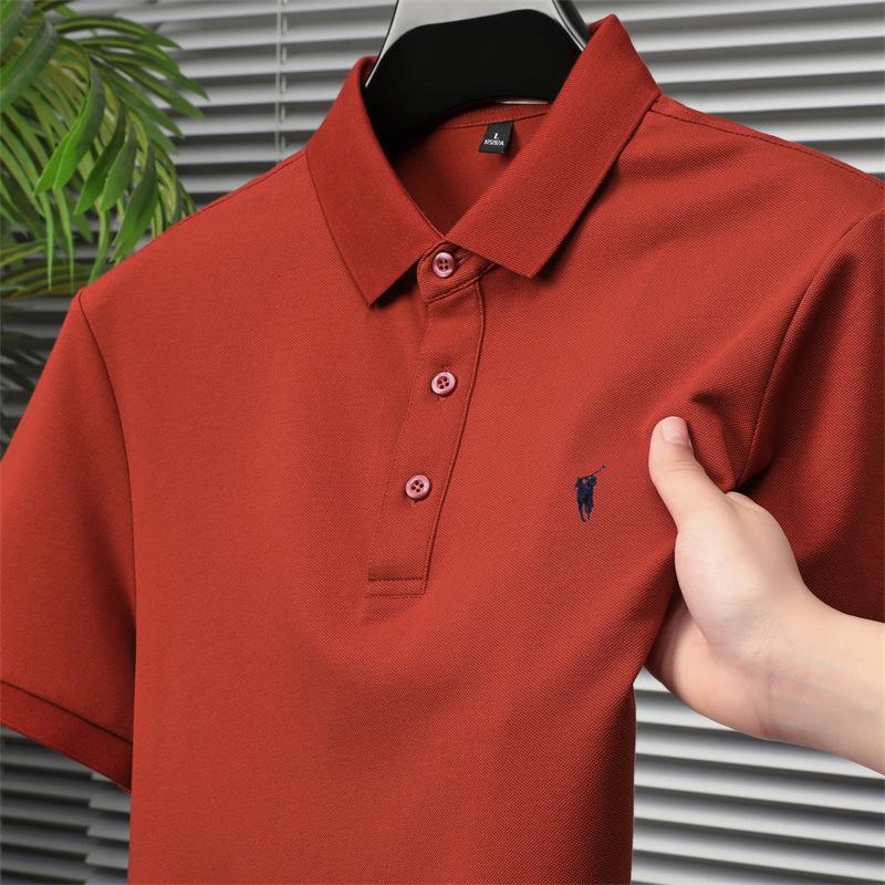 Value Vault 2025 Zomer Paul Heren Klassiek Effen Kleur Geborduurd Piqu&eacute; Katoen Poloshirt 4XL (180-200 kg)