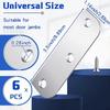 6 Pieces Door Hinge Filler Plates Kit Edge Easy to Install with Matching Screws Plate