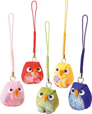 Panami Kyoto Chirimen Netsuke Fukurou Five-Color Kit, LH-321
