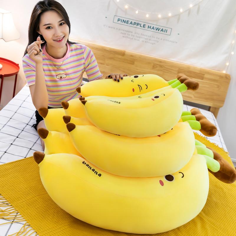 Creative Simulation Banana Plush Toy Large Sofa Cushion Fruit Pillow Floor Push