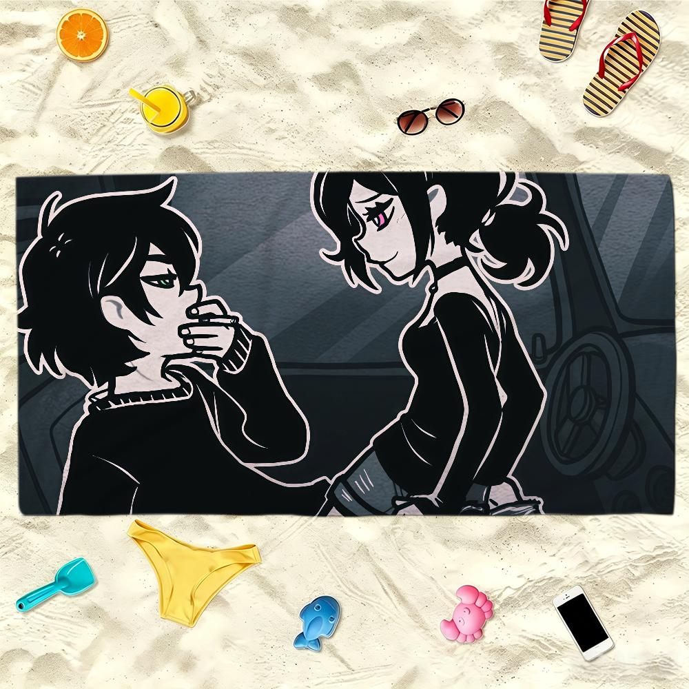 The Coffin Of Andy And Leyley Cartoon Towel Soft Lightweight Anti-Sand Large Beach Towel Quick-Drying Bath Sports Family