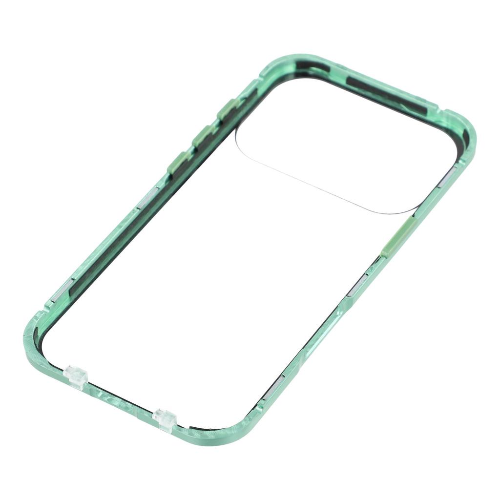 For iPhone 17 Pro Case with Anti-Spy Screen Protector Tempered Glass Metal Phone Cover Magnetic Clasp
