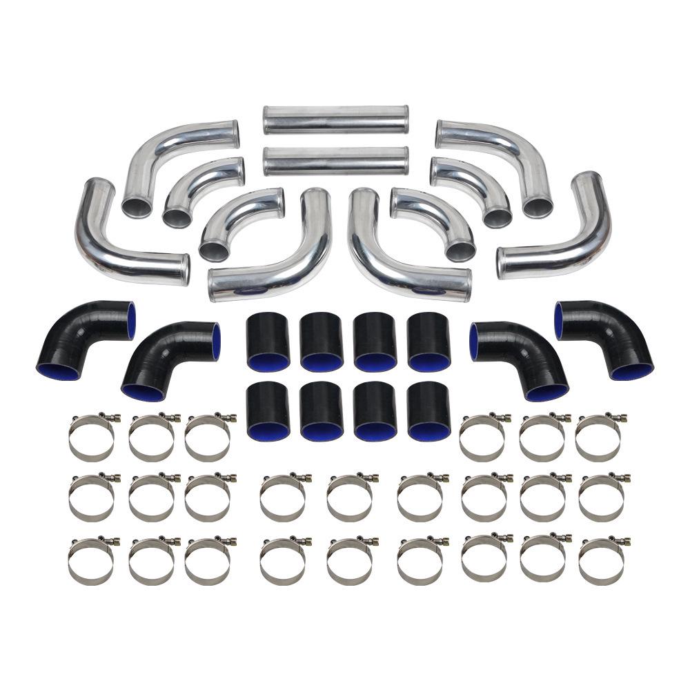 Aluminum Intercooler Pipe Kit, 12 Pieces, Compatible with Ford 6.0L (2003-2007)