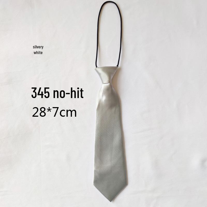 Solid Color Short Pullover with Cute Tie for Women & Children - Casual Uniform Accessory