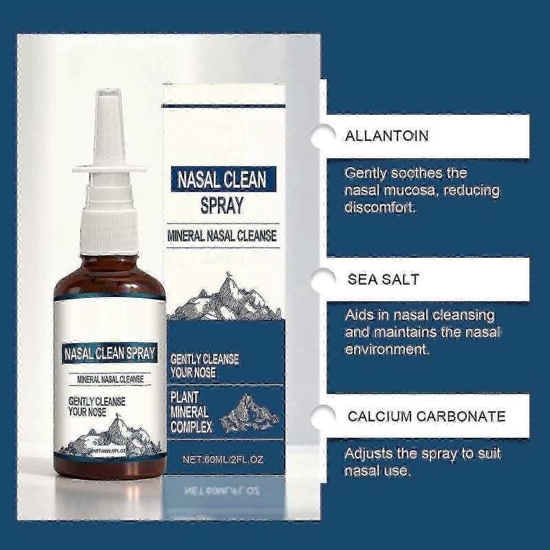 Iodine Nasal Spray, Natural Mineral Formula Nasal Cleansing Spray for Cleanses & Refreshes Nasal Passages