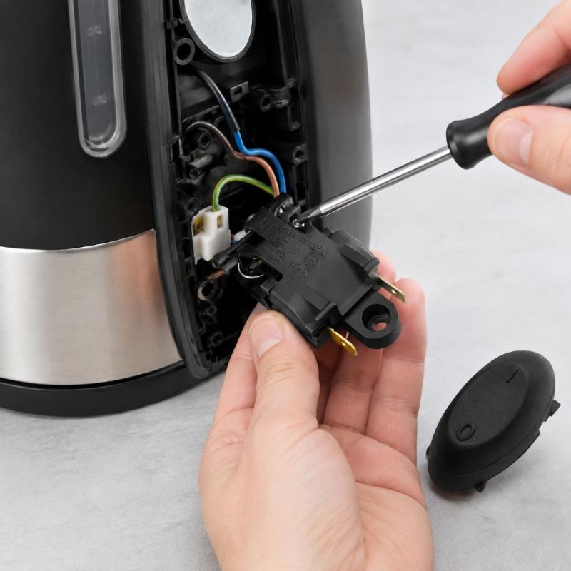 Electric Water Boiler 16A Heat Control Replacement Switches Part with Visible 16A Mark and Cover Cap for Repair Use Tasks