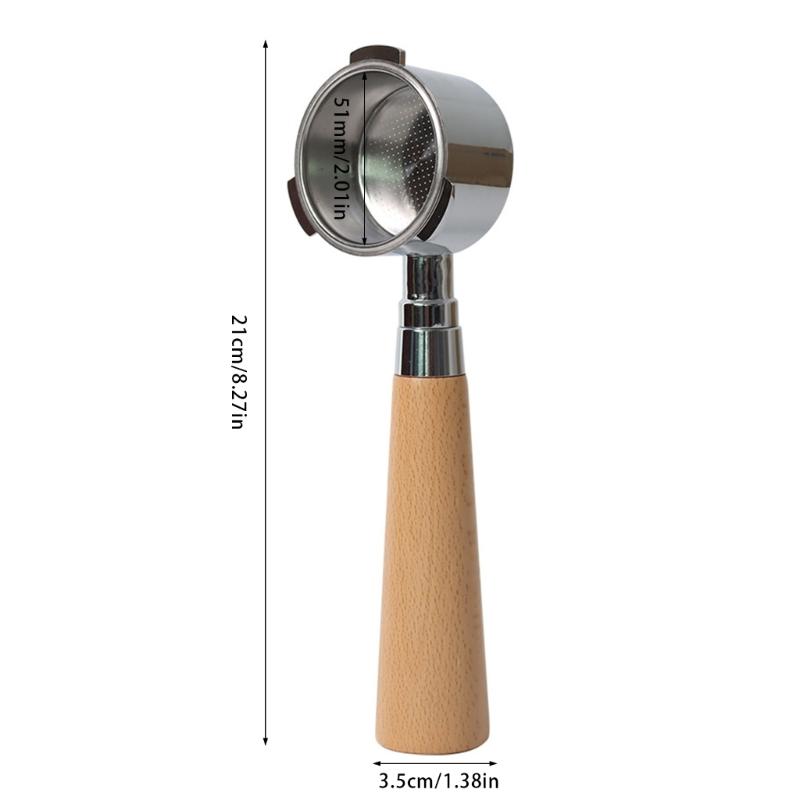 Solidly Constructed 51mm Portafilter Functional Coffee Brewing Tool for Perfecting Espresso Making Techniques
