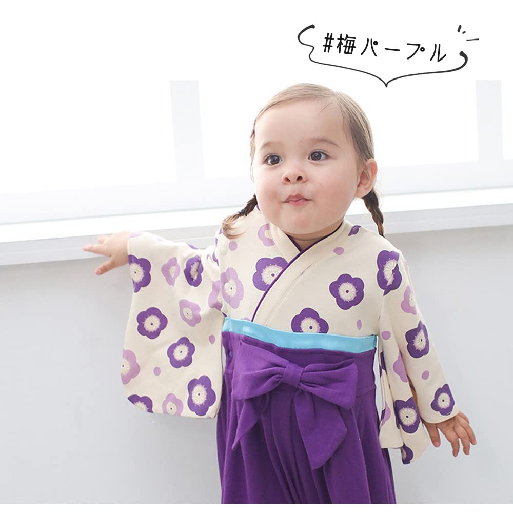 Hakama Rompers for Size for [nobistar] Girls, 70, 60, 80, Girls, Newborns, Babies, Children, Babies, Kids, Girls' Festival, ky37301-80-UPUR