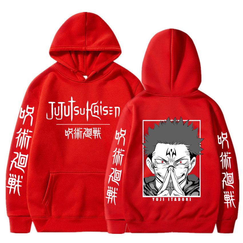 Manga Jujutsu Kaisen Ryomen Sukuna Grafické Mikiny Vintage Oversized Mikina s Kapucí Hip Hop Dlouhý Rukáv Mikina Pánské Dámské Oblečení