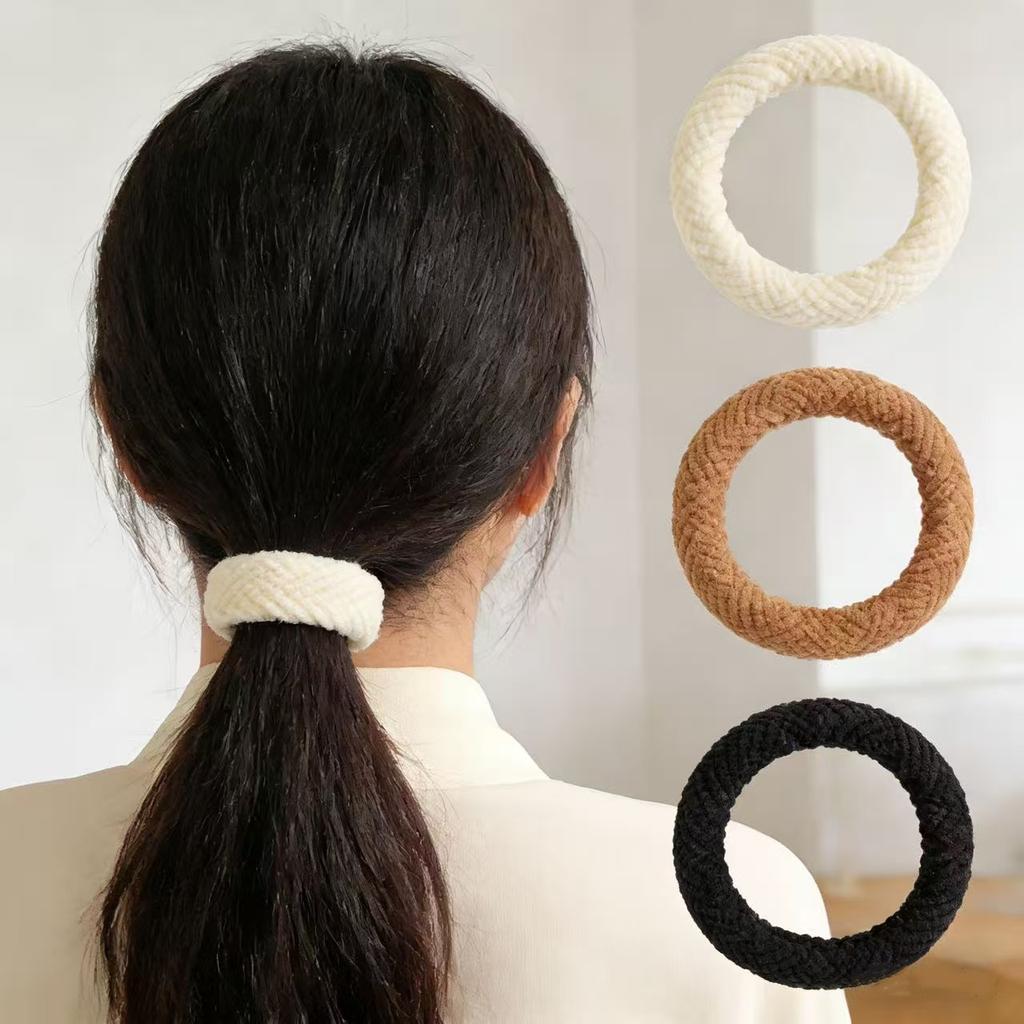 Stylish Hair Tie, Bold Milk Coffee , High-Elasticity Headband, Thick Seamless Ponytail Elastic Band