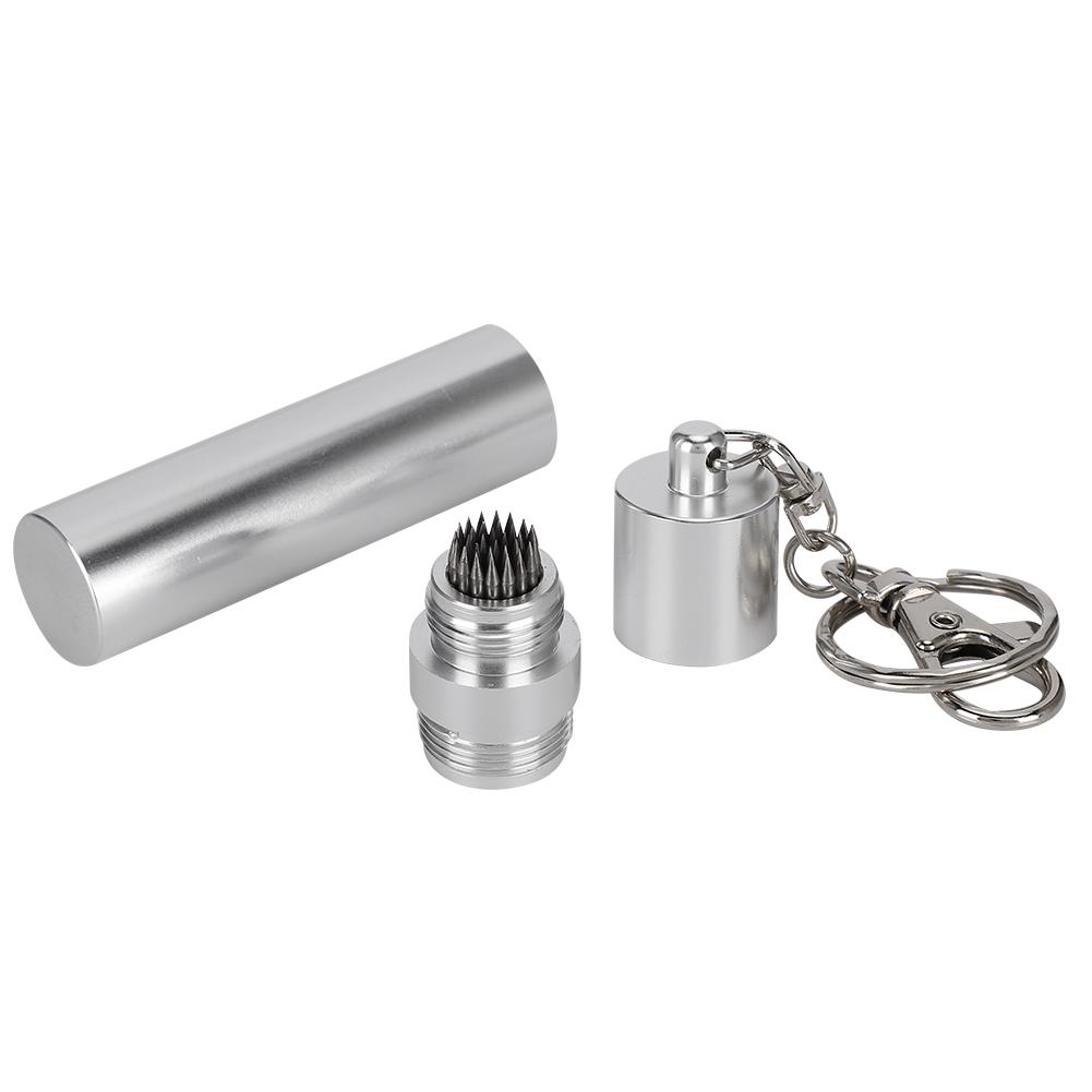 Portable Snooker Pool Cue Stick Pick Tip Shaper with Chain Metal Repair Tool AccessoriesSilver