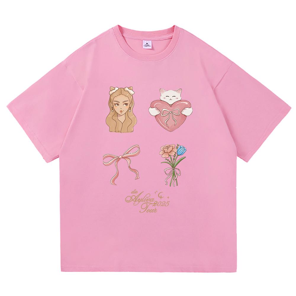 2026 Die Ayliva Tour Mode HerrenDamen Kleidung Retro Harajuku Hochwertige Oberteile Fan Geschenk Baumwoll T-Shirts
