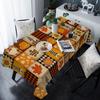 Autumn Pumpkins Turkey Rectangle Tablecloth for Table Decor Fall Harvest Maple Leaves Gnome Plaid Table Cloth Thanksgiving Decor