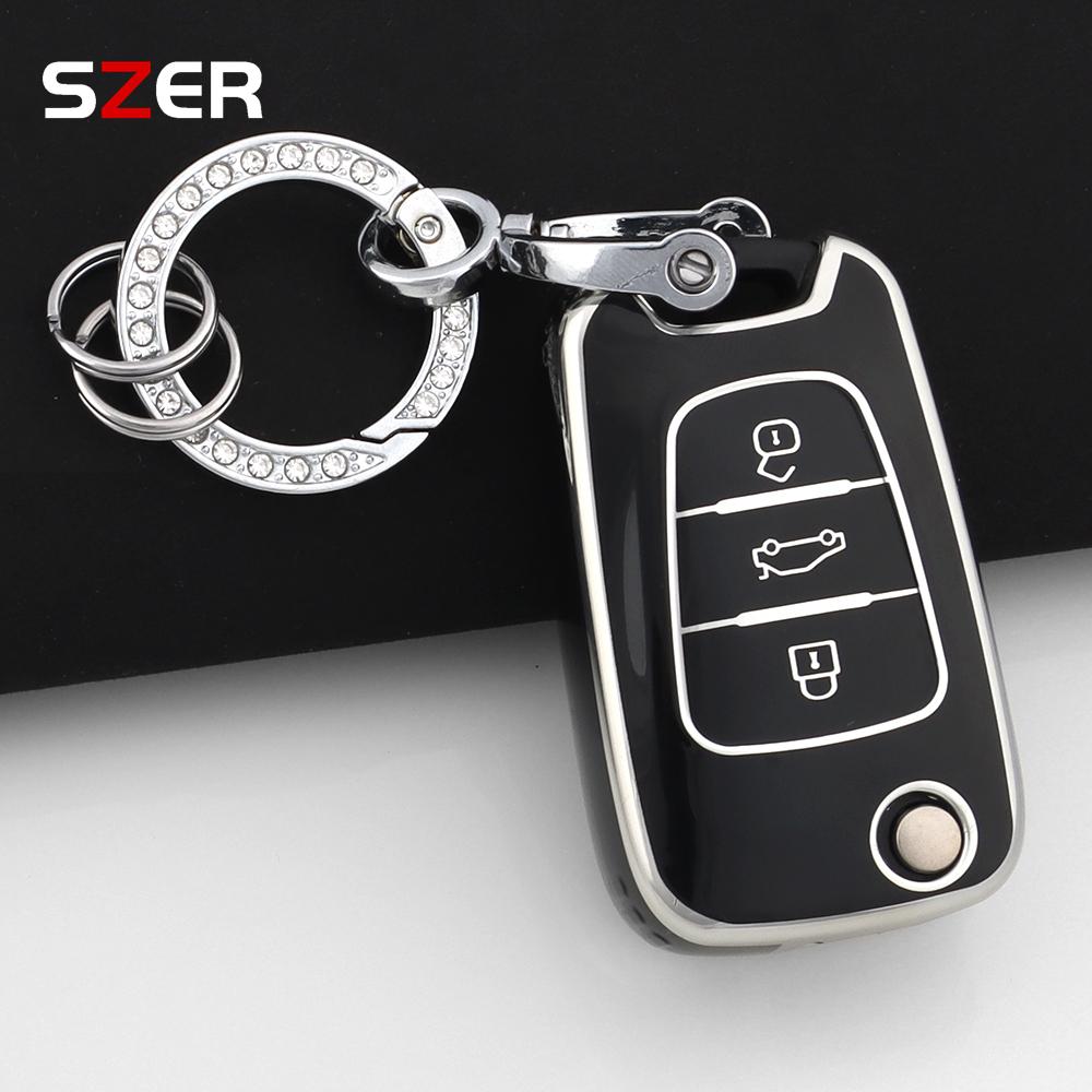 Tpu Car Key Case Cover For Hyundai I20 I30 Ix20 Ix25 Ix35 Elantra Accent For Kia Sportage Rio 3 Soul Optima Ceed Pro K5 K2 Pride