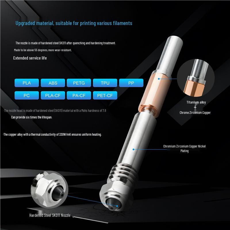 Tuozhu 4.0 Upgraded Bimetallic Nozzle Extruder Head for 3D Printers