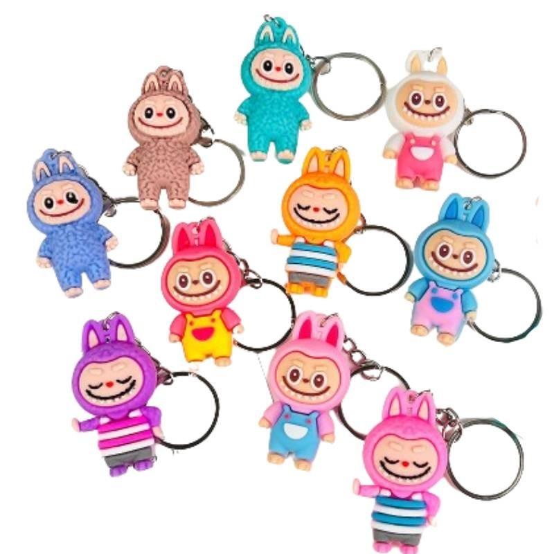 Adorable Pvc Cartoon Labubu Keychain Blind Box Collectible For All Ages