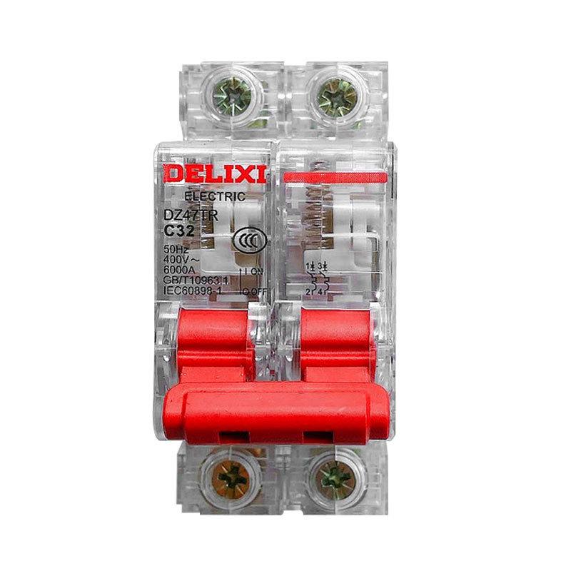 Delixi Transparent DZ47TR Mini Circuit Breaker 2P 40A/63A 220V Single-Phase Air Switch.